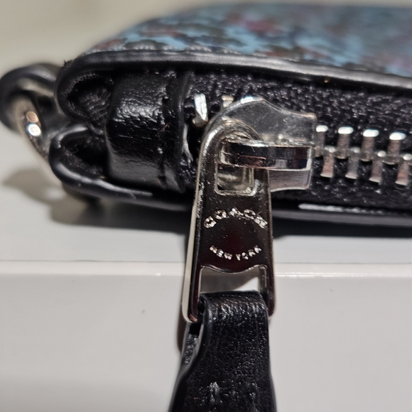 Coach Floral Print Clutch - Blue and Purple - Picture 4 of 4